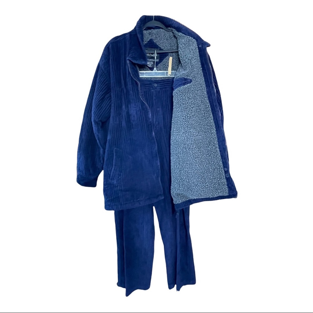 Trust Sports Collection Corduroy 2 Piece Casual Pants Jacket Set